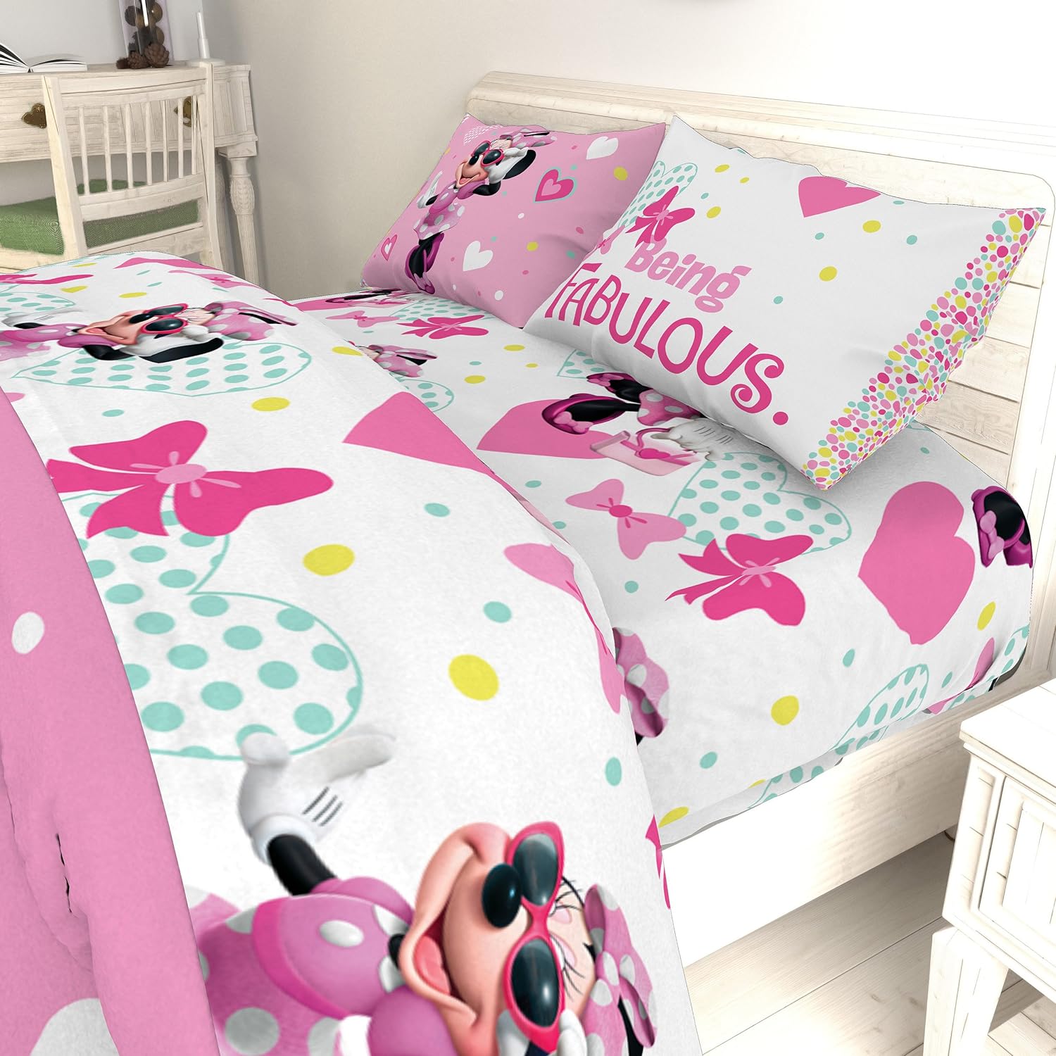 Disney Minnie Mouse Twin Comforter, Minnie Mouse Twin Bed Sheets