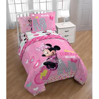 Disney Minnie Mouse Twin Comforter Sheets Bonus Sham 5 Piece