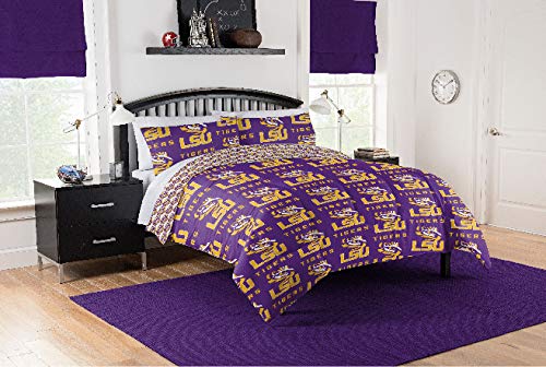 Lsu Tigers Ncaa Queen Comforter Sheet, Lsu Twin Bedding