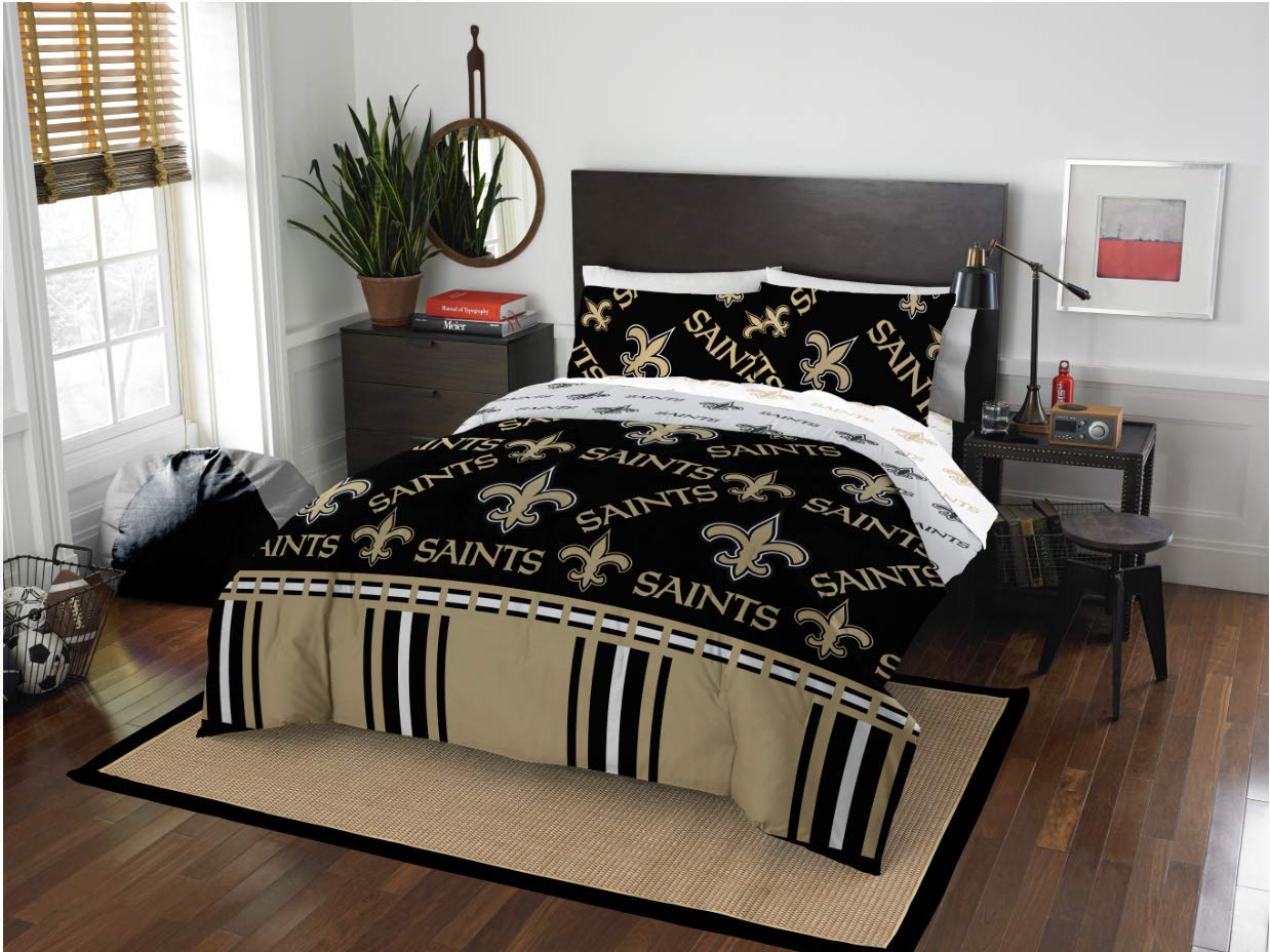 Nfl New Orleans Saints Queen Comforter Sheet Set 5 Piece Bedding