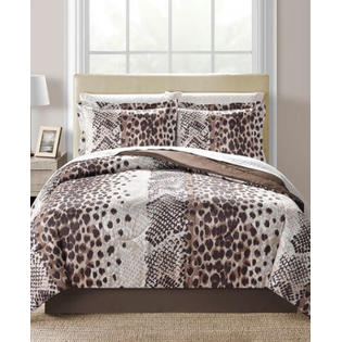 Safari Life Brown Cheetah Leopard Zebra, Zebra Print Queen Bedding