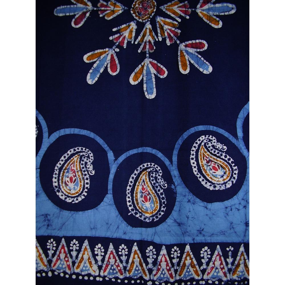 Homestead Batik Tapestry Cotton Spread 106" x 70" Twin Blue