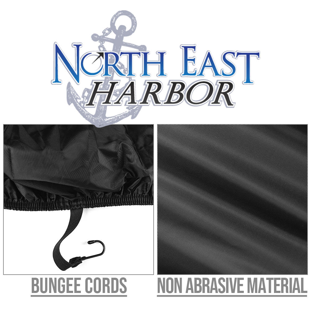 North East Harbor Half Cover Compatible with 2009-2019 Can-Am Spyder RT Audio and Convenience | Waterproof, Weather Resistant Fabric, Black