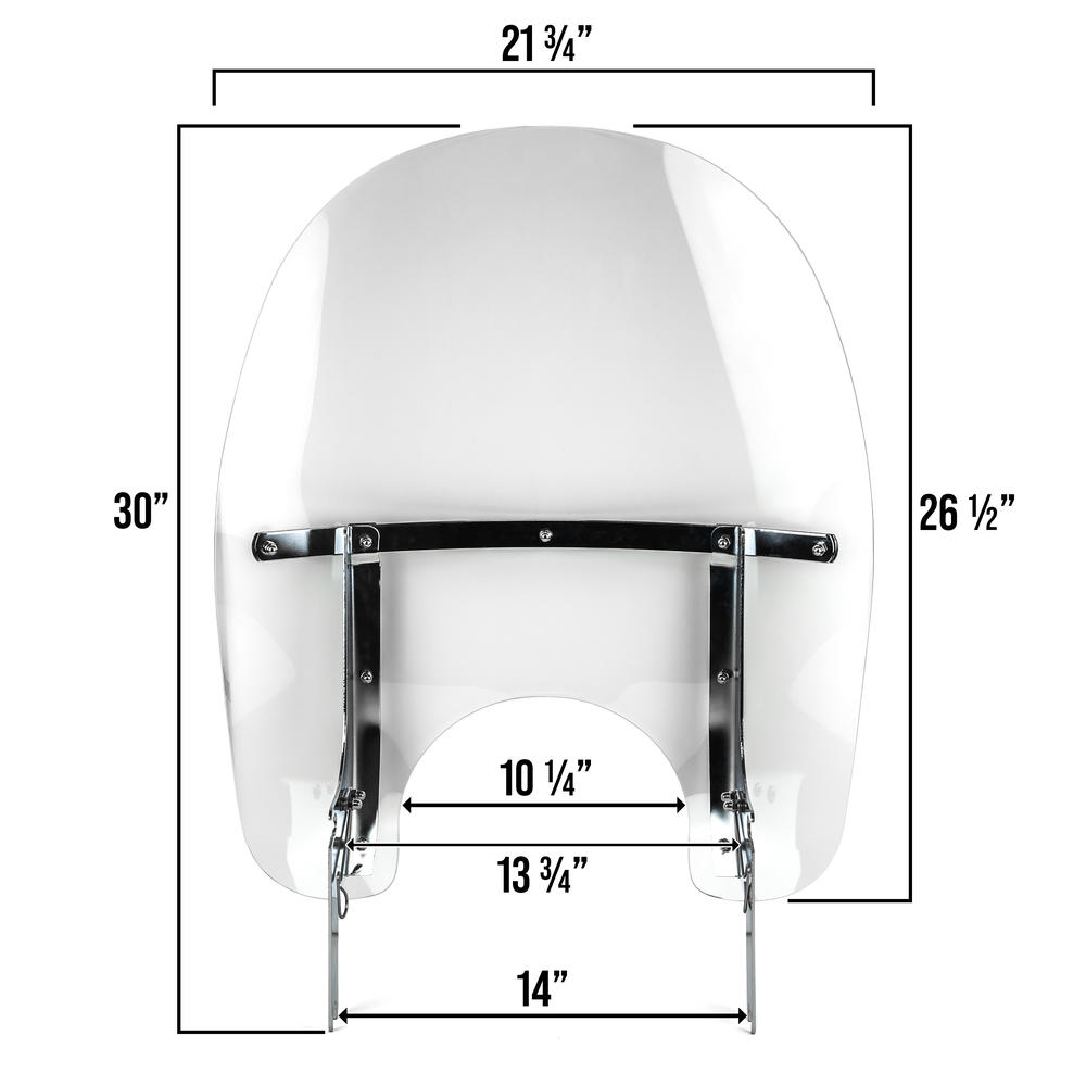 Krator Detachable Quick-Release Windshield Windscreen, Clear, Compatible with Harley Davidson Road King 1994-2022 Models