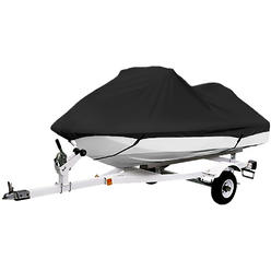North East Harbor Black Trailerable PWC Personal Watercraft Cover Fits 1-2 Seat Or 116"-126" Length Compatible with Waverunner, Sea Doo, Jet Ski,