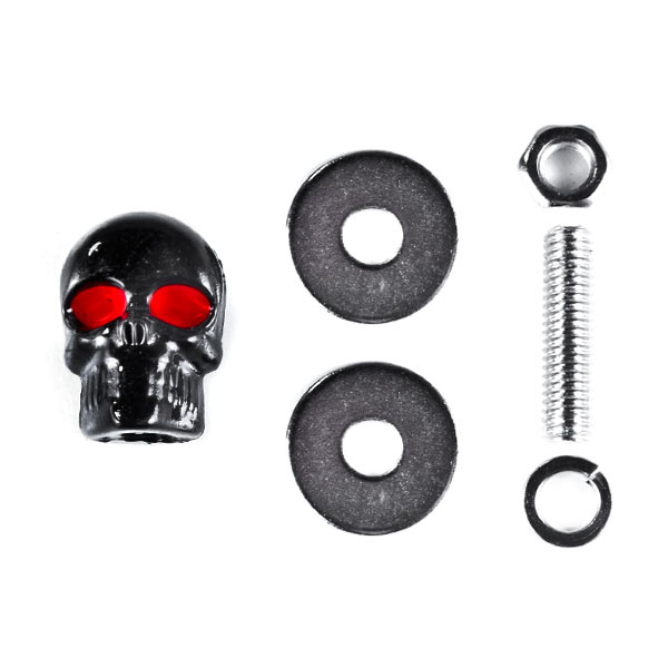 Krator Custom Black Skeleton Skull Bolt Nuts Screws 6mm Compatible with Honda VTX 1800 TYPE C R S N F T RETRO
