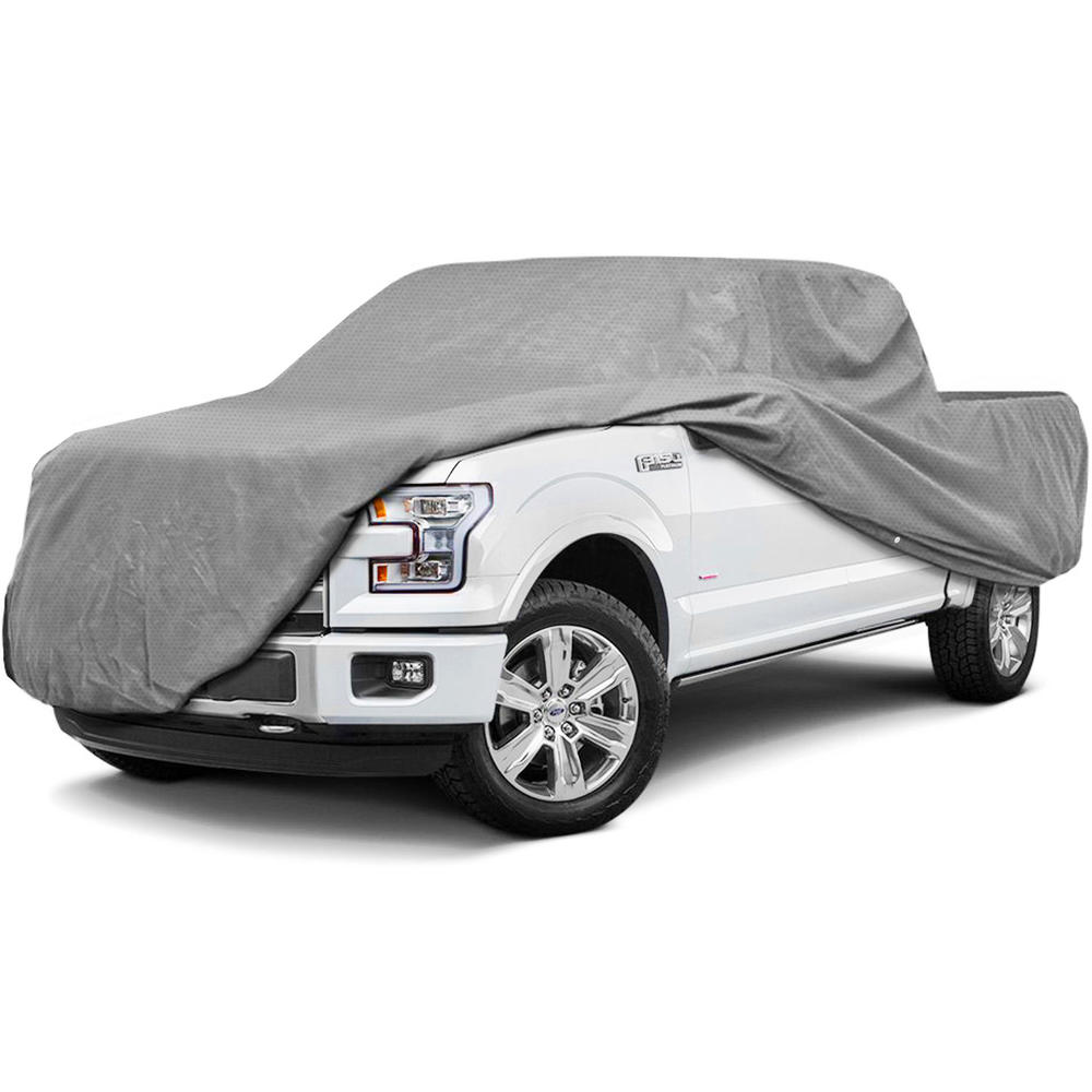 North East Harbor Superior Pickup Truck Cover - Waterproof All Weather Breathable Outdoor Indoor - Gray Color - Fits Pickup Trucks with Standard