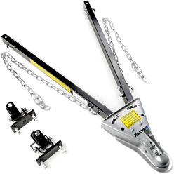 Biltek Adjustable Universal Tow Bar with 2X Safety Chains for 2" Trailer Ball Hitch, Tow Bars for Vehicles, Works with Sedan, Trucks,