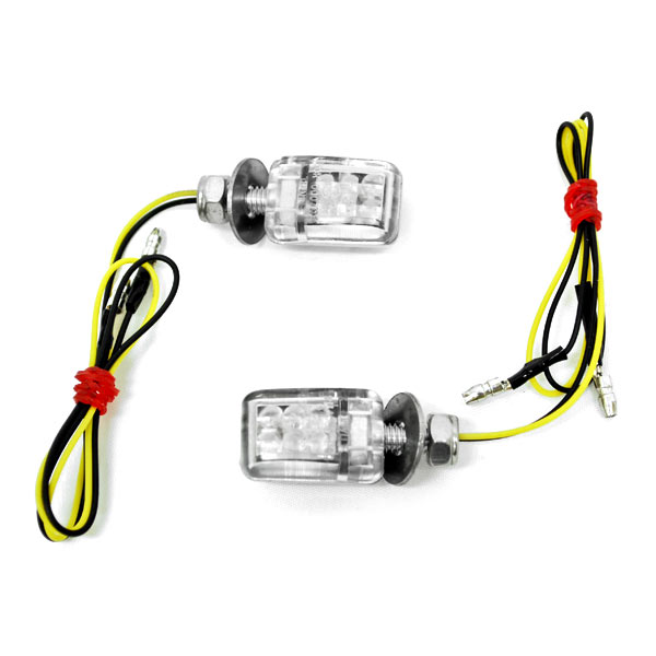 Krator Mini Custom LED Turn Signal Indicator Lights Lamp Compatible with Honda Rebel Fury Scrambler Custom Hawk