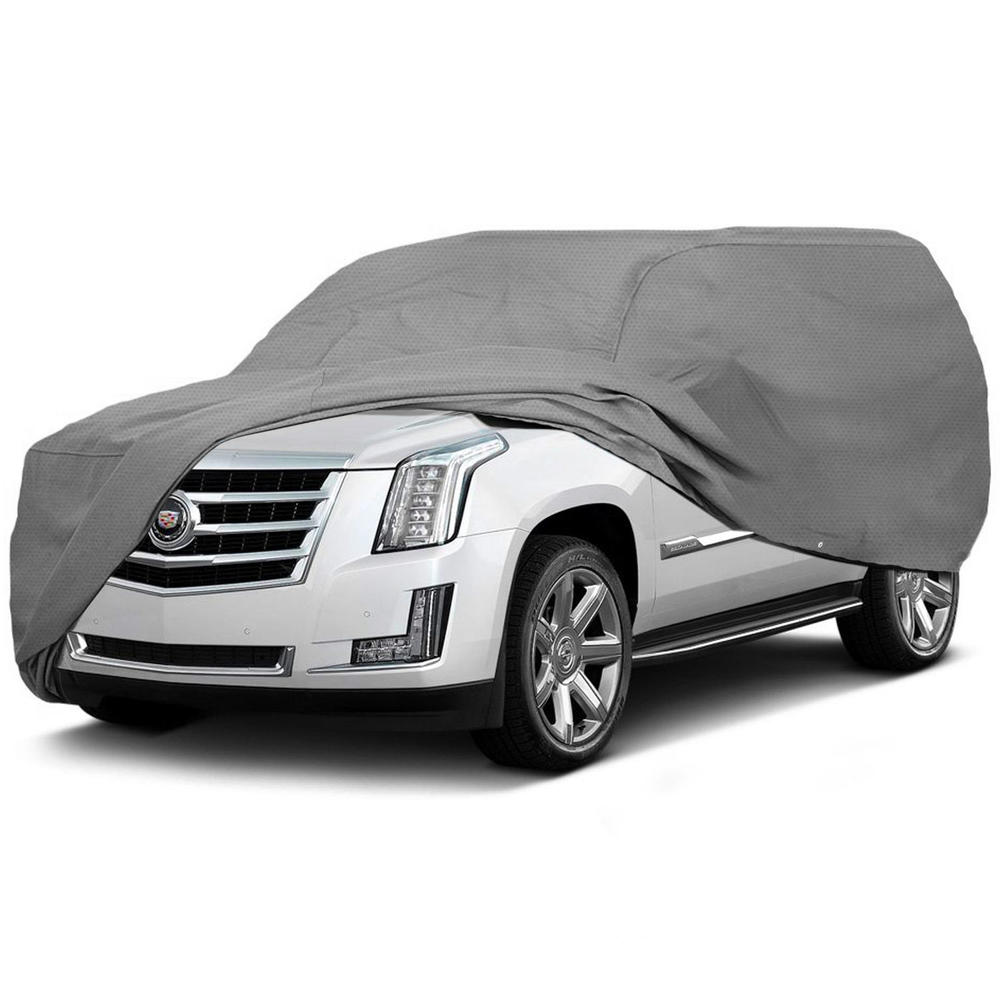 North East Harbor Superior SUV Car Cover - Waterproof All Weather Full Exterior Breathable Outdoor Indoor - Gray - Fits SUVs and Pickup Trucks