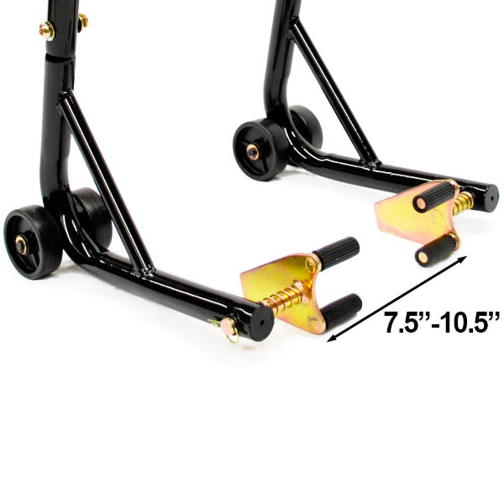 Venom Motorcycle Front+Rear Dual Lift Stand - w/ Spools Compatible with Kawasaki Ninja ZX-6R ZX600 1998-2011