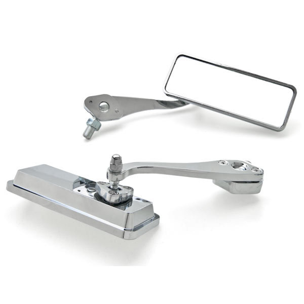 Krator Custom Bull Dog Rear View Mirrors Chrome Pair Compatible with Triumph America Legend Rocket Classic Touring