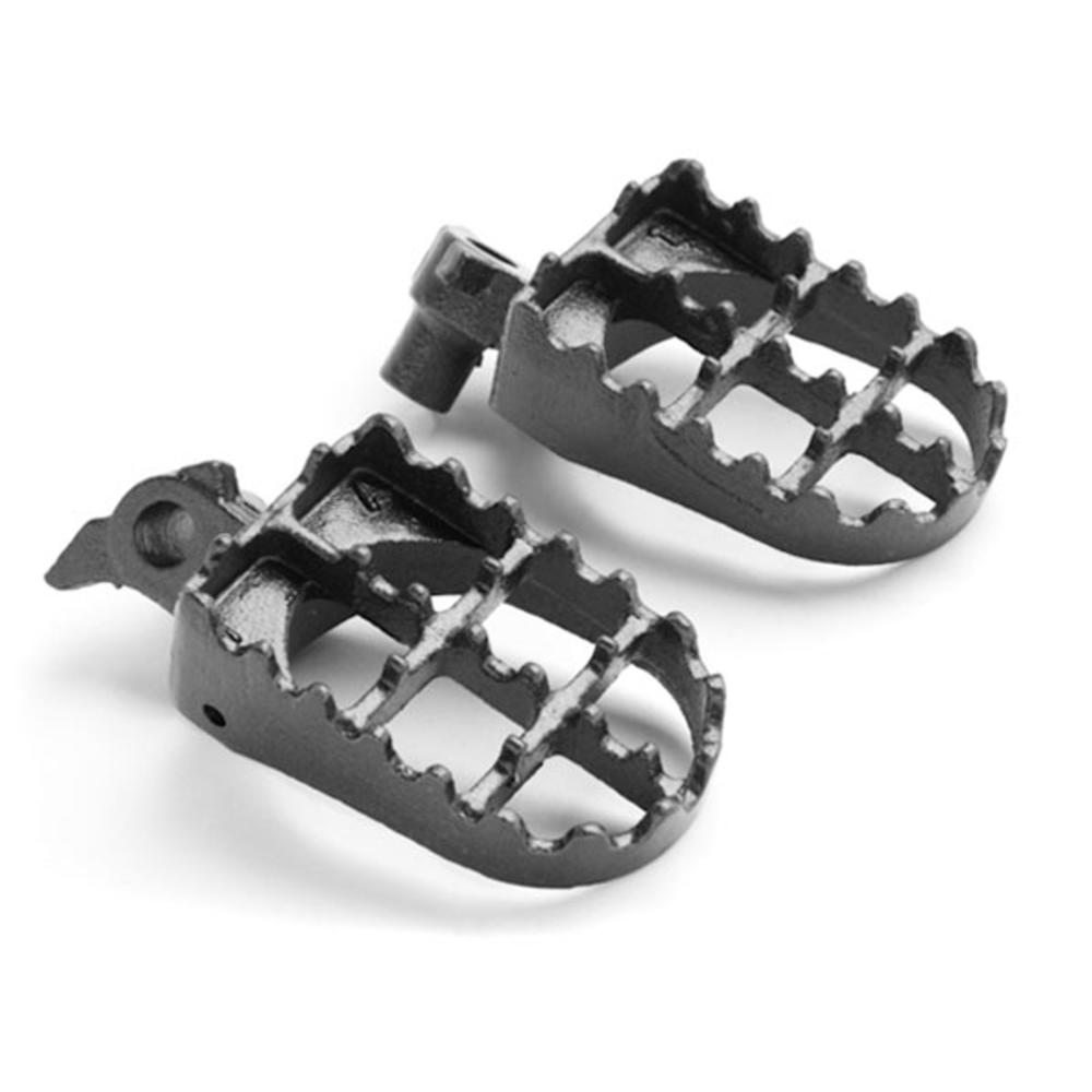 Krator Dirtbike Foot Rest Stomper Footpegs Compatible with Yamaha / Gas Motocross MX Gray Foot Pegs - WR250F, WR400F, YZ450F, YZ450F,
