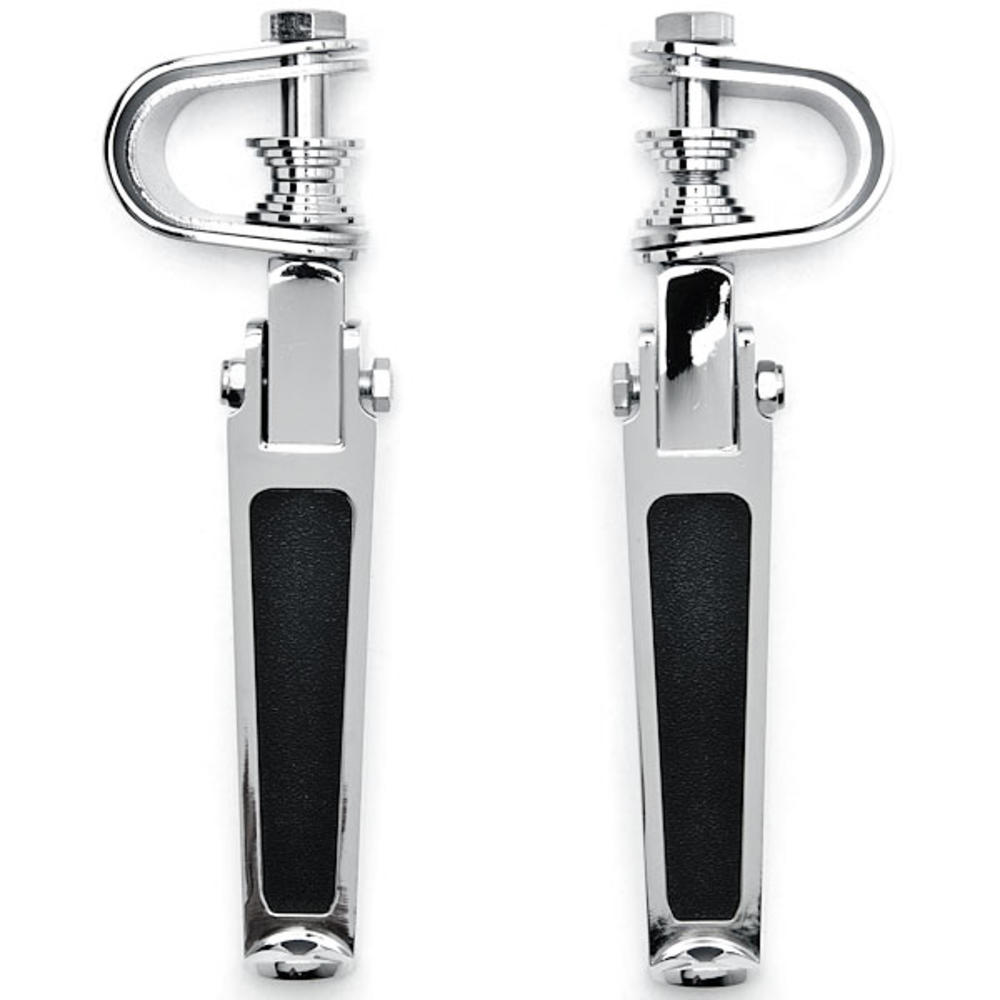 Krator Chrome AntiVibrate Engine Guard Foot Pegs + Clamps Compatible with Kawasaki VN Vulcan Classic Nomad Drifter 1500