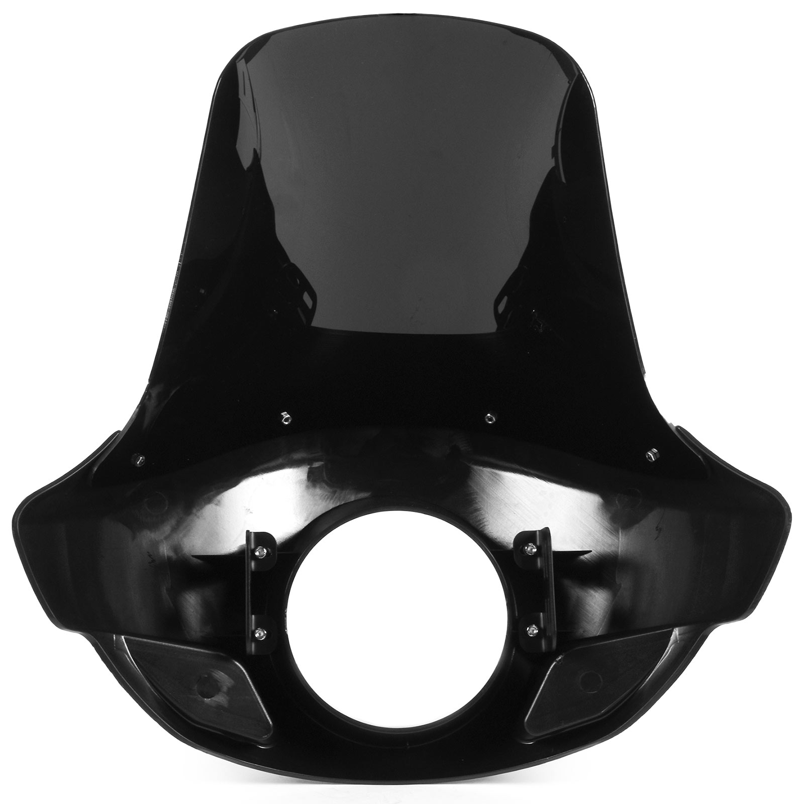 Krator 22"H Universal Blackout Windshield Headlight Fairing Compatible with Harley Davidson Sportster 1200 Custom 2007-2019