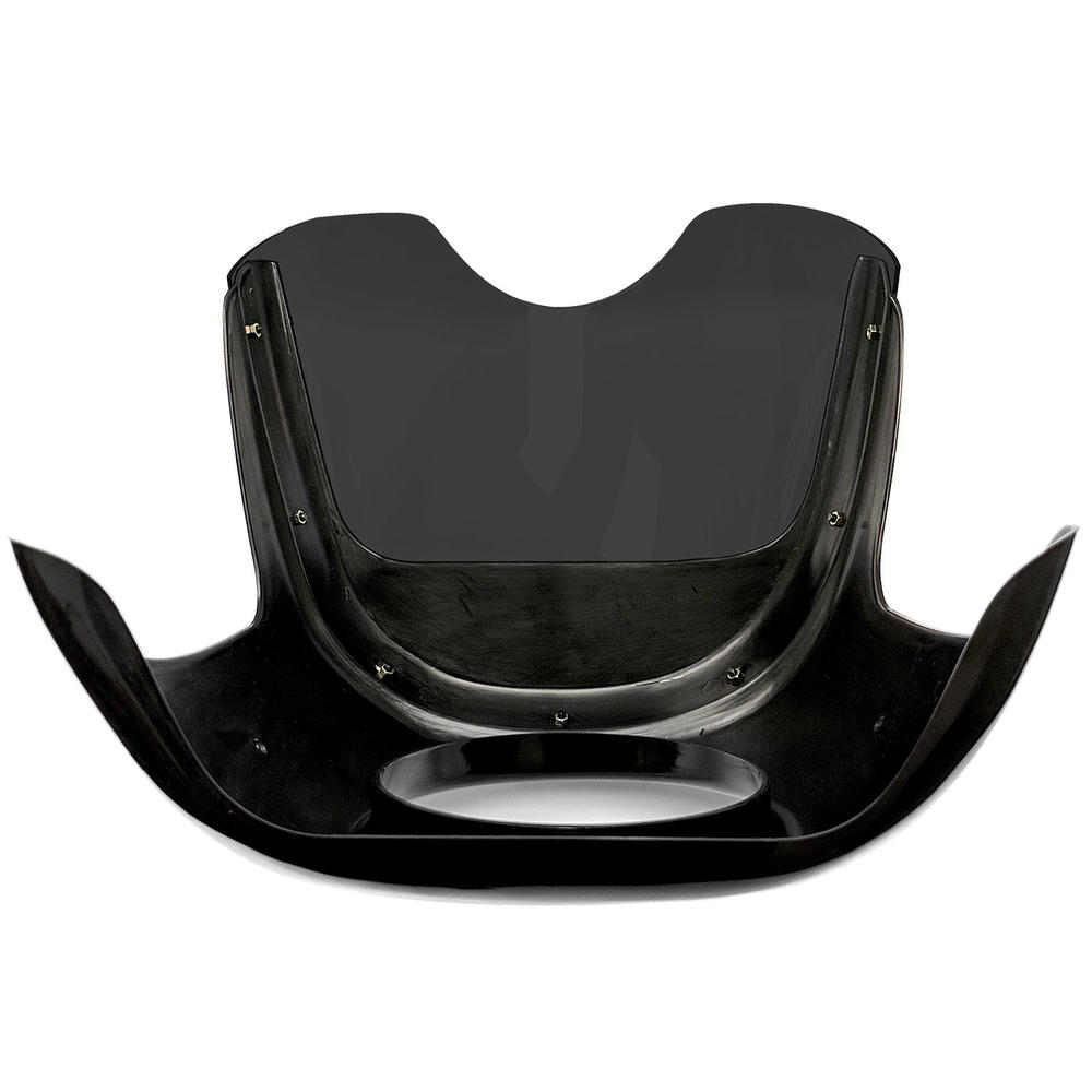 Krator Motorcycle 7 inch Headlight Fairing Screen Black & Smoke Compatible with Kawasaki EN 450 500 (Modification Maybe Required)