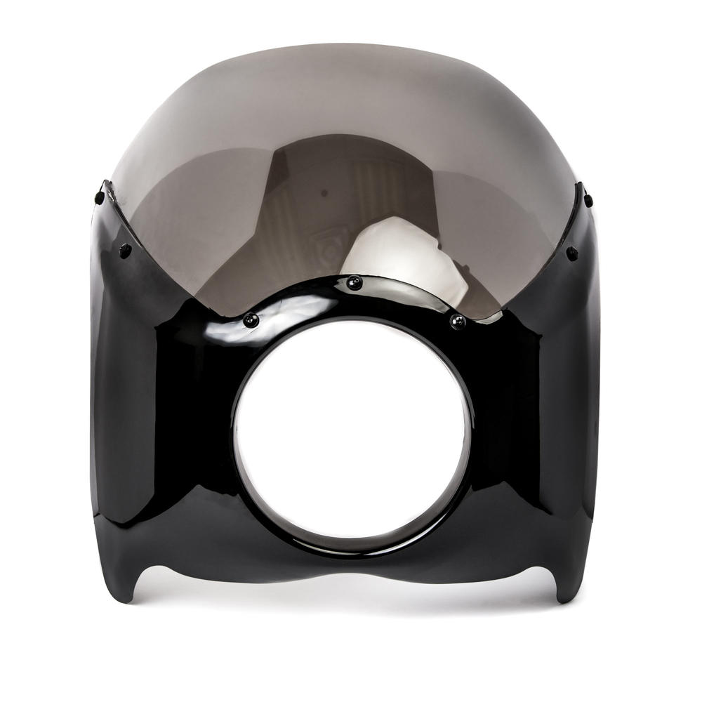 Krator Black & Smoke Headlight Fairing Windshield Kit Compatible with Victory Ness Jackpot Arlen Series