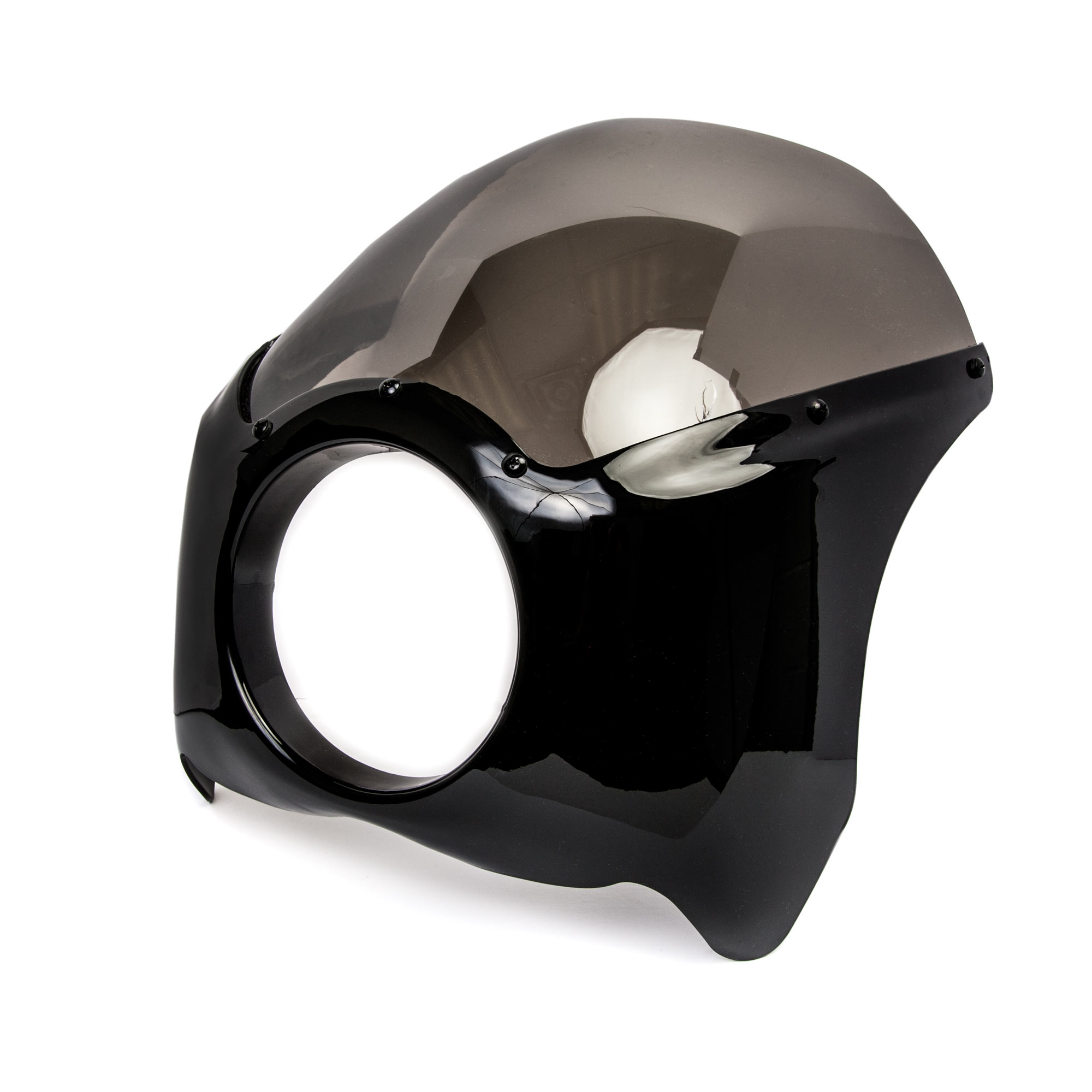 Krator Black & Smoke Headlight Fairing Windshield Kit Compatible with Victory Ness Jackpot Arlen Series