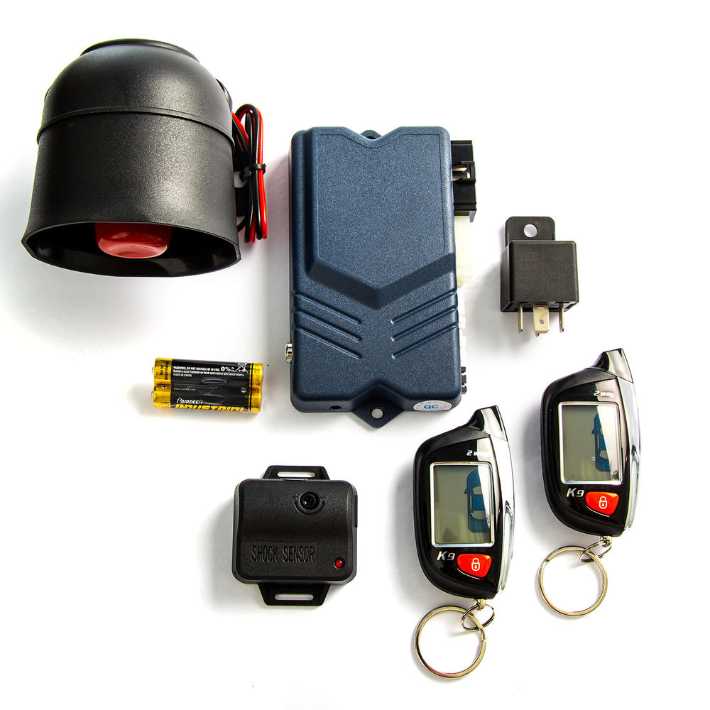 Krator 2-Way Car Alarm Security Alarm with LCD Status Display and Remote Engine Start