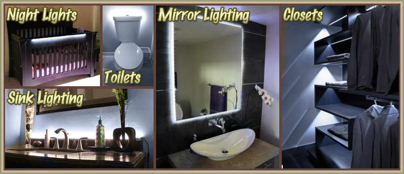 Biltek 6' ft Cool White Bath Tub Sink Mirror LED Strip Lighting Complete Package Kit Lamp Light DIY - Headboard Closet Make Up Counter