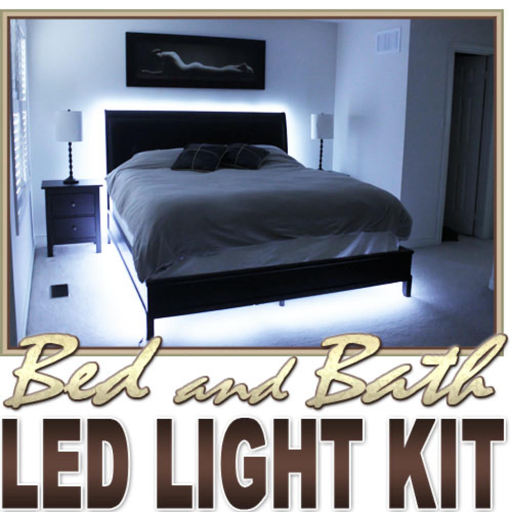 Biltek 6' ft Cool White Bath Tub Sink Mirror LED Strip Lighting Complete Package Kit Lamp Light DIY - Headboard Closet Make Up Counter