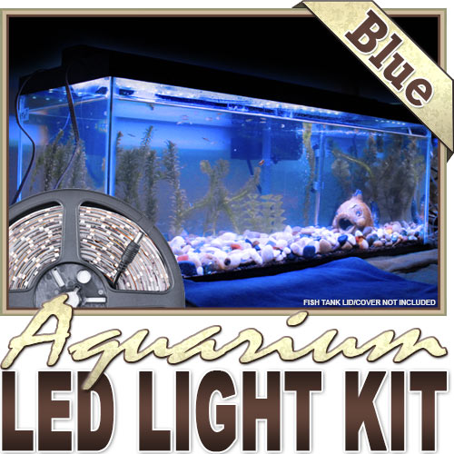 Biltek 3.3' ft Blue Aquarium Reef 455nm Blue Remote Controlled LED Strip Lighting SMD3528 Wall Plug - Main Lighting Sub Fresh Water