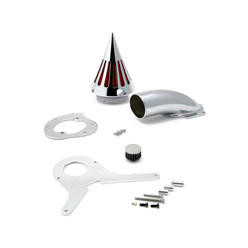 Krator Motorcycle Chrome Spike Air Cleaner Intake Filter Compatible with 2004-2009 Honda Shadow Aero 750 - VT750CA