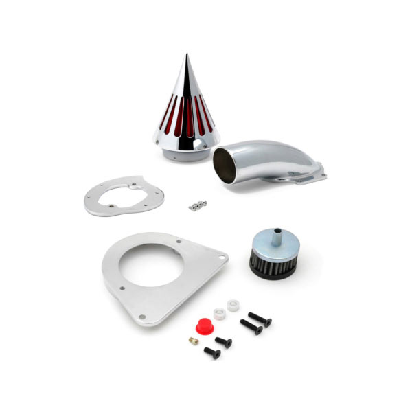 Krator Motorcycle Chrome Spike Air Cleaner Intake Filter Compatible with 2009 & UP Kawasaki Vulcan 800 / VN800A