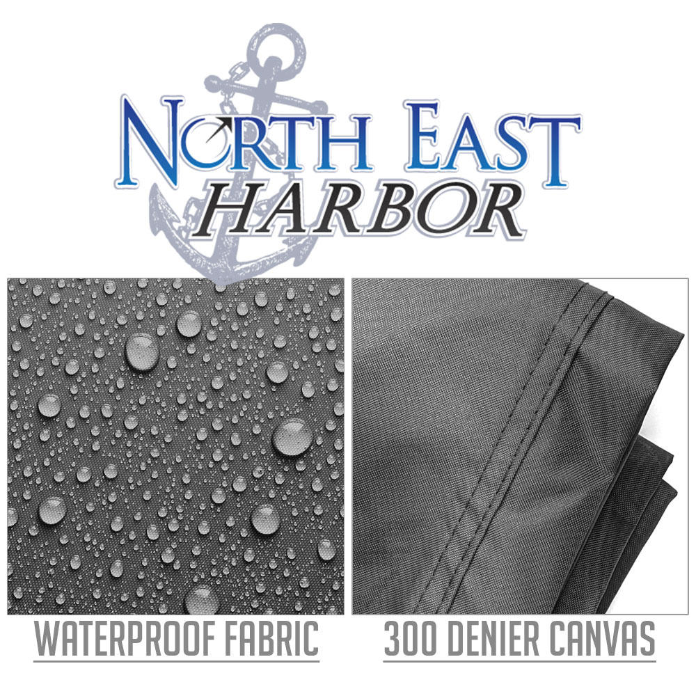 North East Harbor Heavy-Duty Kayak Canoe Boat Cover- 16ft- Waterproof, Dust and Sun Protection- Storage & Travel - Grey