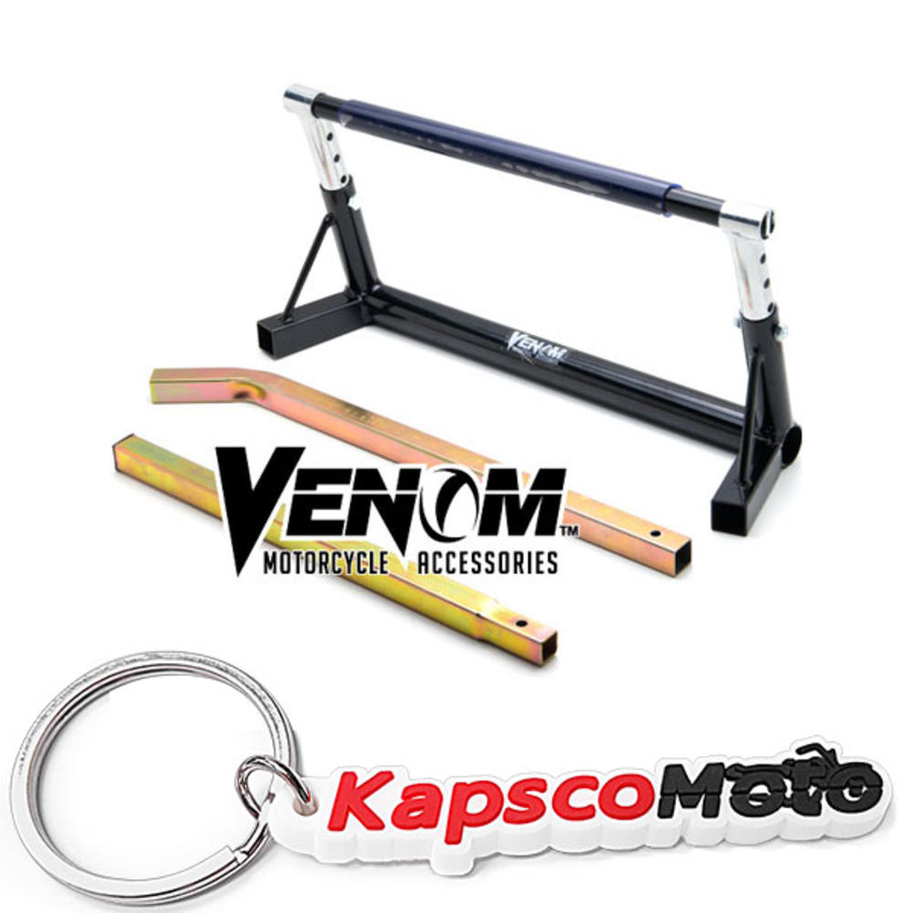 Venom Adjustable Motorcycle Pivot Center Lift Bar Stand - Extends from 7" to 10" Adjustable Motorcycle Pivot Center Lift Bar Stand +