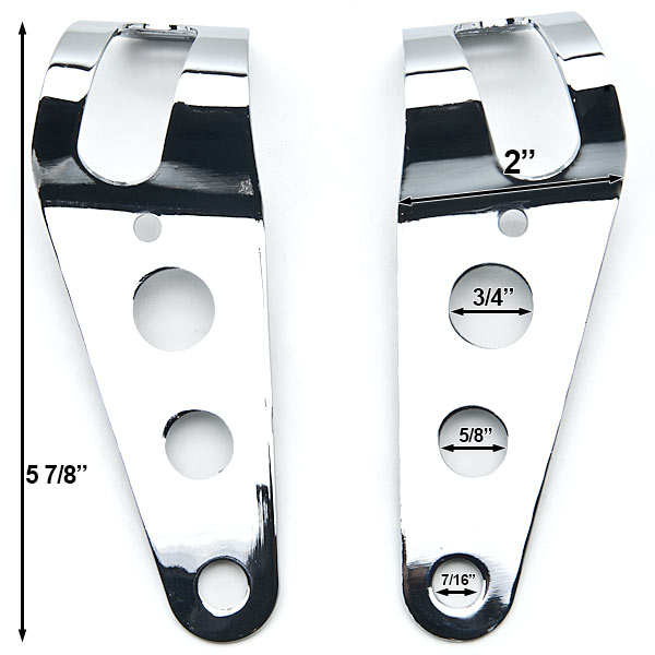 Krator Chrome Headlight Mounting Bracket Fork Ear 31-37mm Compatible with Yamaha Stratoliner Midnight Deluxe