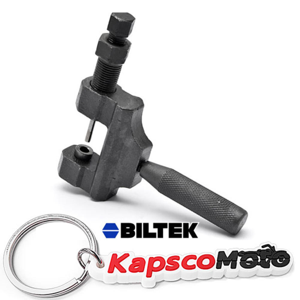 Biltek Chain Breaker Link Removal Splitter Cutter Riveting Tool Motorcycle ATV Dirtbike + KapscoMoto Keychain