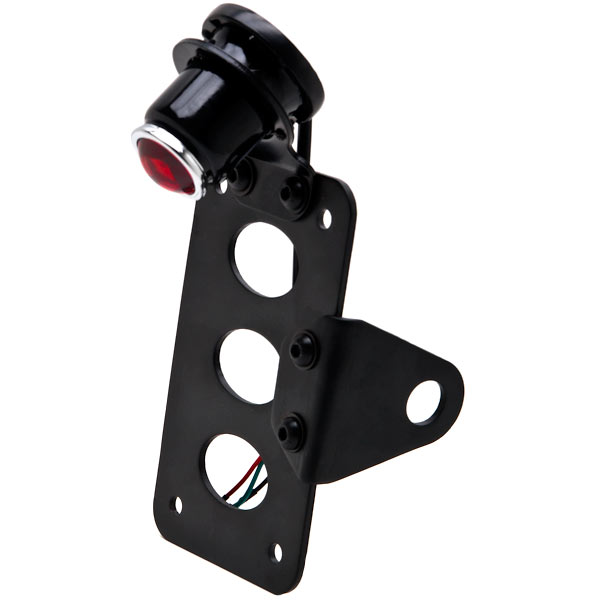 Krator Axle Vertical / Horizontal Plate Holder Tail Light Compatible with Harley Davidson Road King Fuel Injected