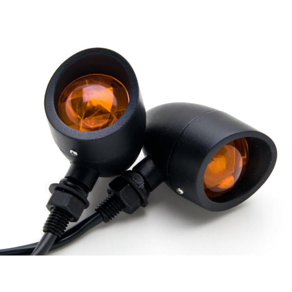 Krator Motorcycle 2 pcs Black Amber Turn Signals Lights Compatible with Victory Cross Country