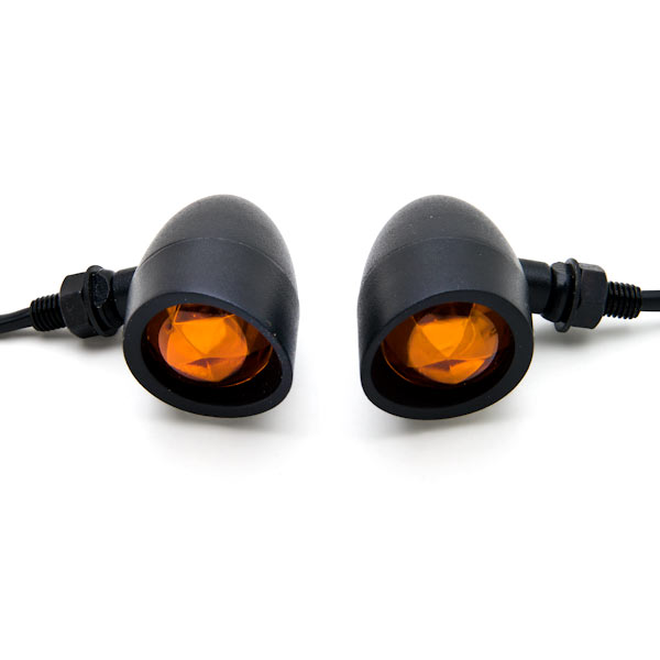 Krator Motorcycle 2 pcs Black Amber Turn Signals Lights Compatible with Victory Cross Country