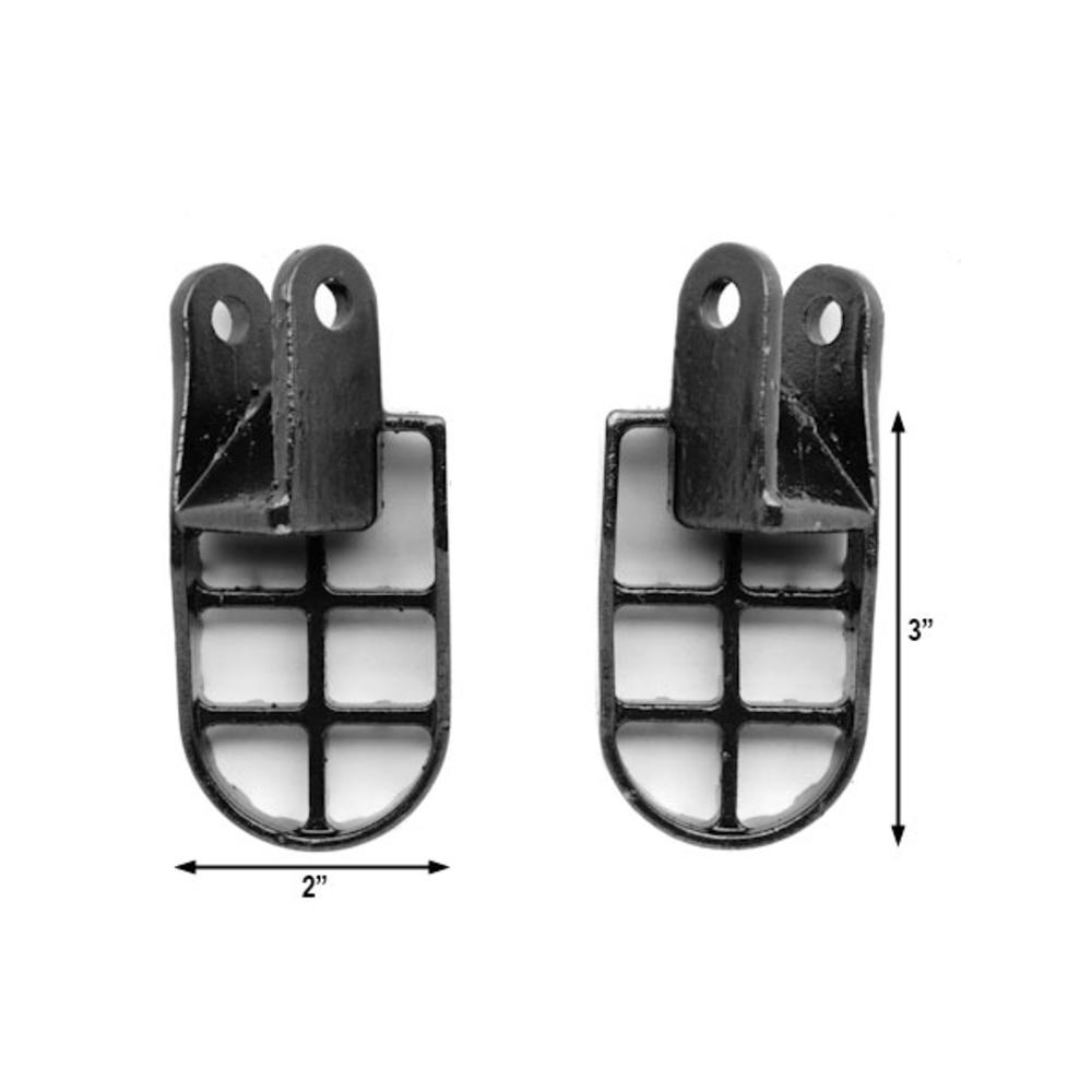 Krator Gray Foot Pegs Compatible with Honda Motocross CR80R, CR85R, XR250R, XR400R, XR600R, and More! (1988-2012) Dirtbike Foot Rest