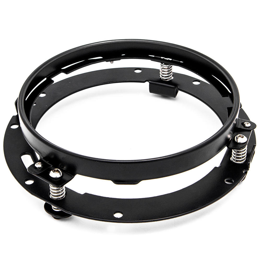 Krator Black 7" LED Headlight Mounting Ring Trim Bracket Compatible with Harley Davidson Models with 7" Headlight