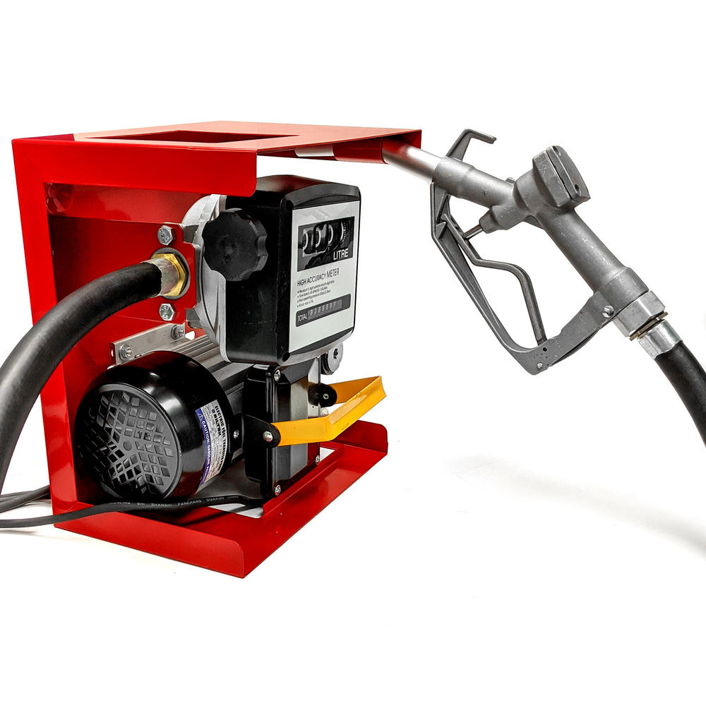 Biltek 110V Electric Fuel Transfer Pump - Includes a Meter, Nozzle & 13ft Hose - For Diesel Oil (Not for Gasoline) - 60 L/Min