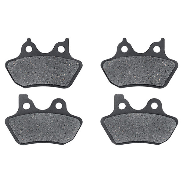 KMG Front + Rear Brake Pads Compatible with 2000-2005 Harley FXST FXSTi Softail Standard - Non-Metallic Organic NAO Brake Pads Set