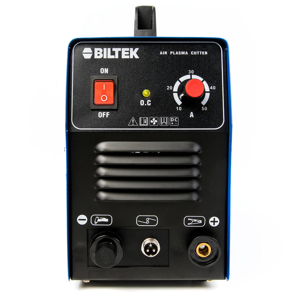 Biltek 50 Amp Non-Pilot Arc Plasma Cutter, Dual Voltage 110V/220V Metal Cutter with Pre-Attached 110V US Plug, 1/2 Inch Cut Plasma