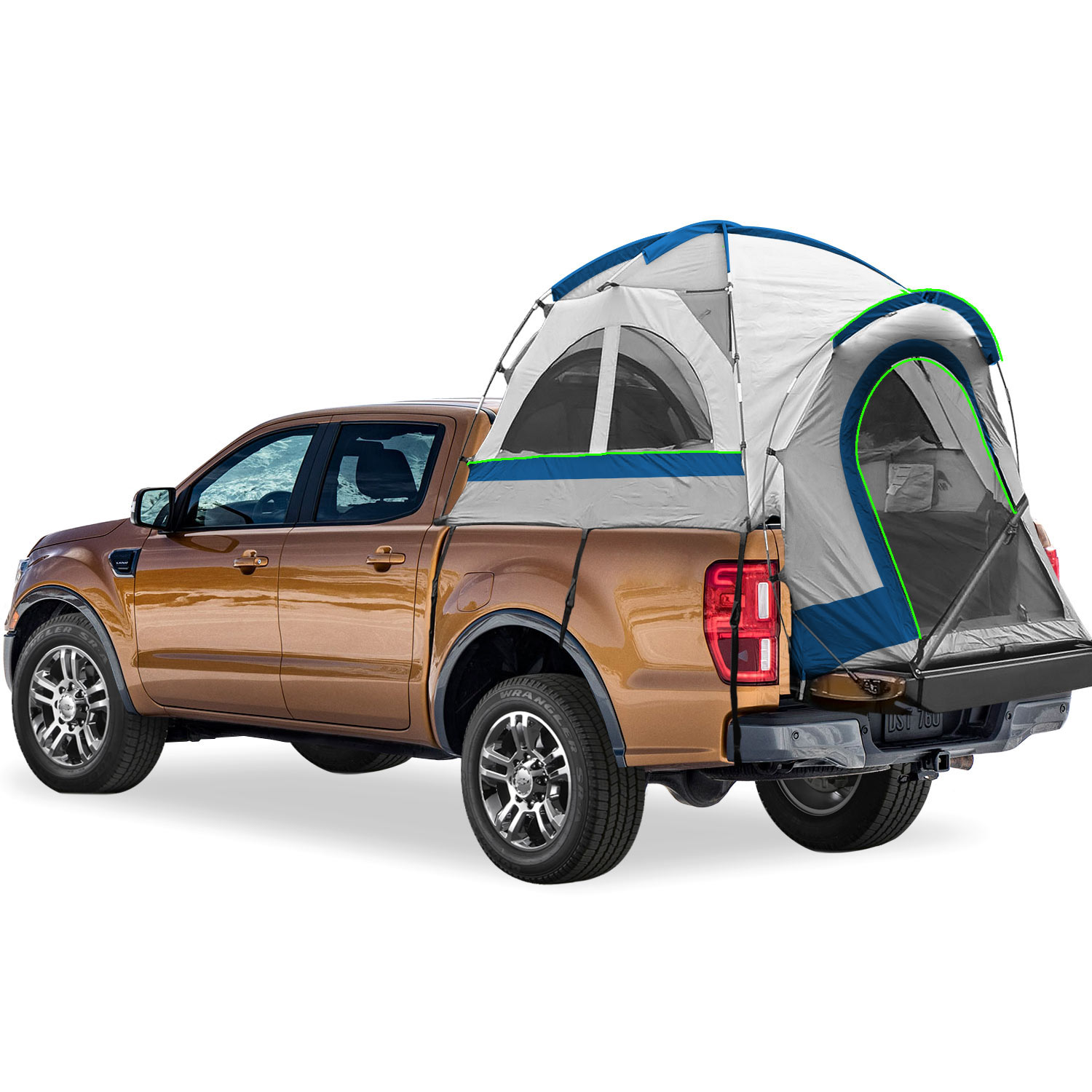 North East Harbor Pickup Truck Bed Camping Tent, 2-Person Sleeping Capacity, Includes Rainfly and Storage Bag - Fits Full Size Truck with Short