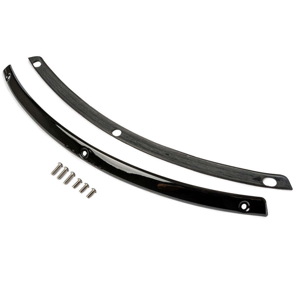 Krator Black Windshield Trim Windscreen Accent Compatible with Harley Davidson Electra Glides 1996-2013
