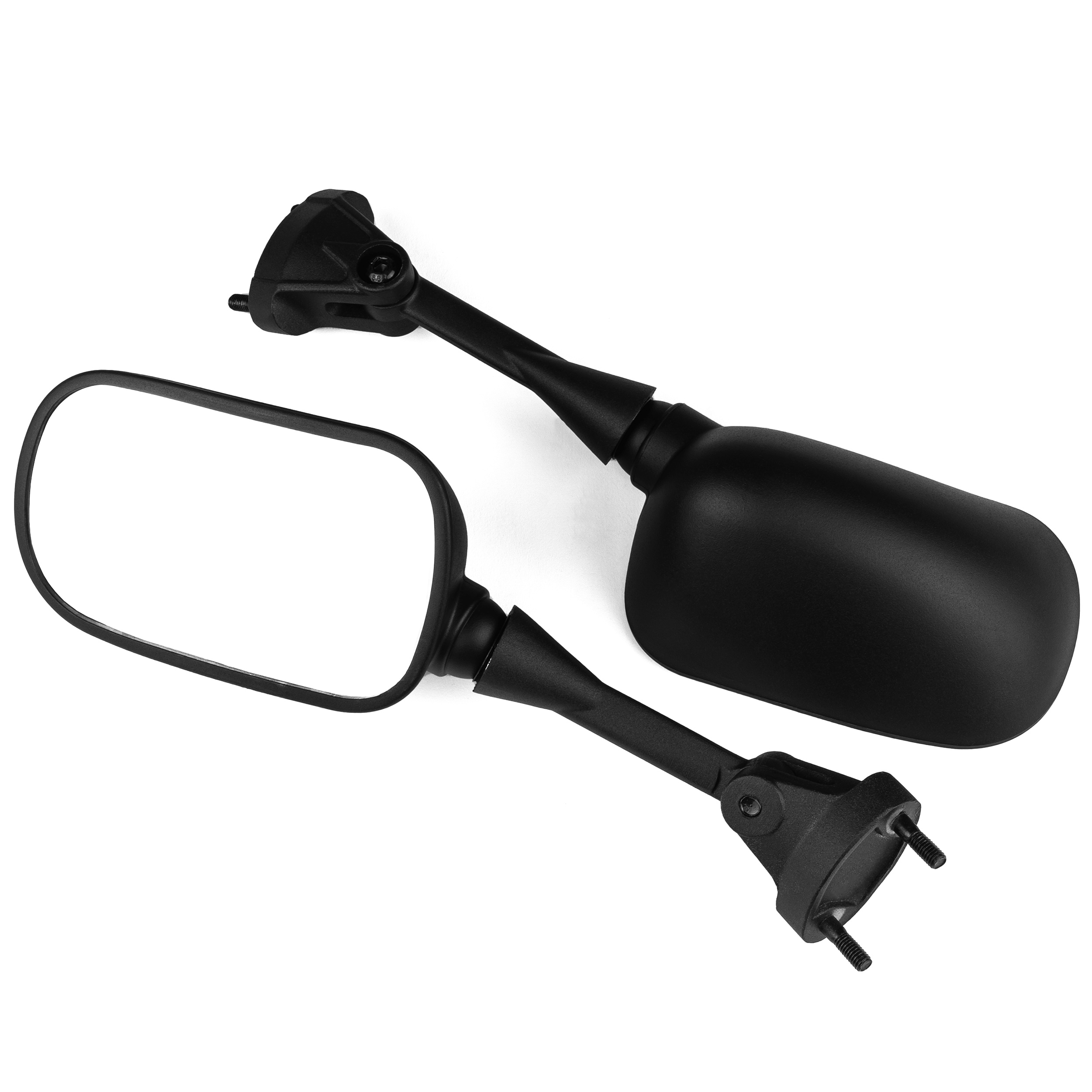 Krator Black OEM Stock Style Racing Mirrors - Compatible with 2004-2010 Kawasaki Ninja ZX10R / ZX6R 2005-2008 Left & Right Set