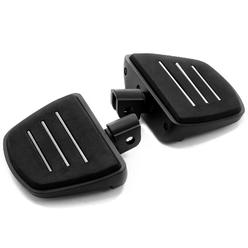 Krator Black Mini Board Floorboards Footpegs Compatible with Honda Valkyrie 2014-2015 (Front Only)