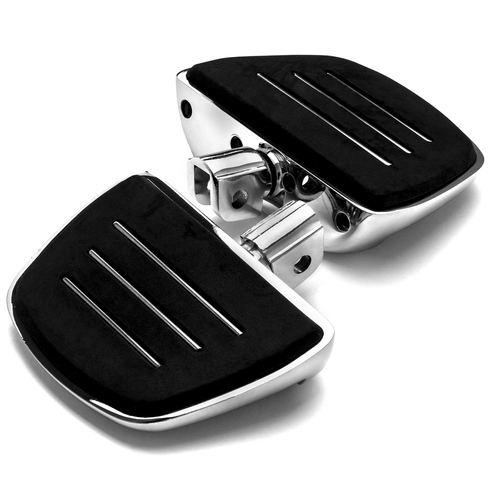 Krator Chrome Mini Board Floorboards Footpegs Compatible with Suzuki M109R 2006-2018 (Front Only)