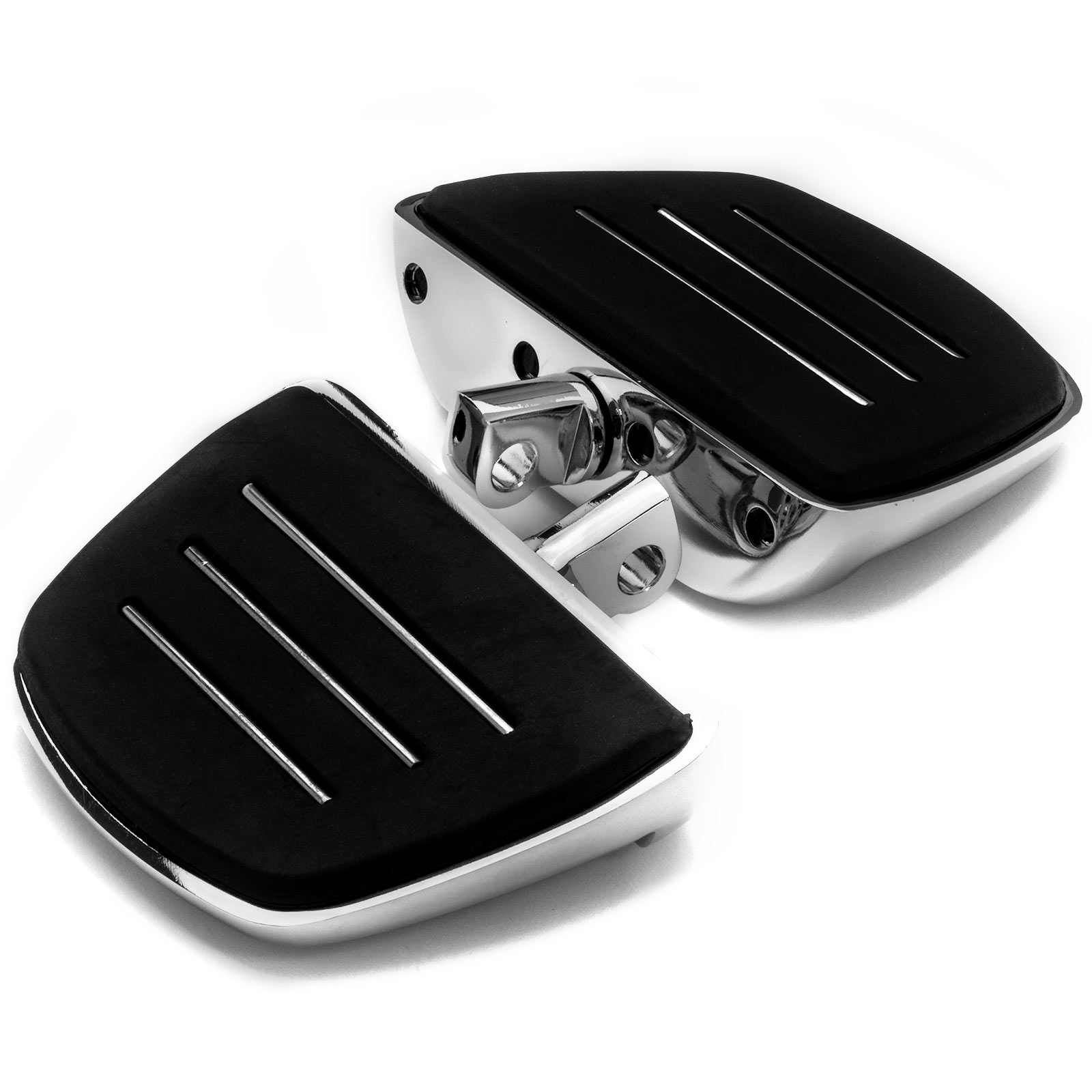 Krator Chrome Mini Board Floorboards Footpegs Compatible with 2001-2003 Harley Davidson Dyna Super Glide T Sport FXDXT