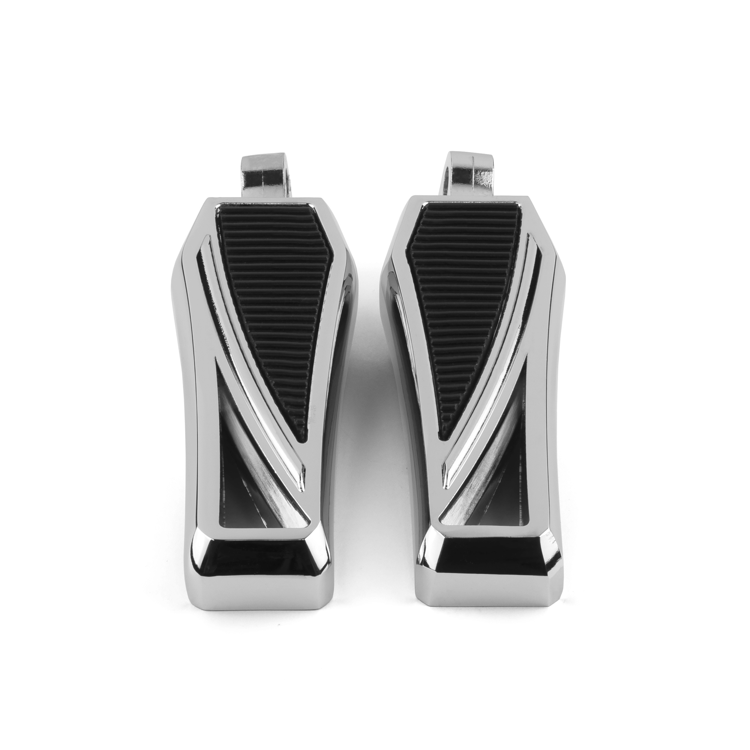 Krator Phantom Foot Pegs Footrest, 1 Pair, Chrome, Compatible with 1989-2022 Harley Davidson Electra Glide Ultra Classic FLHTCU