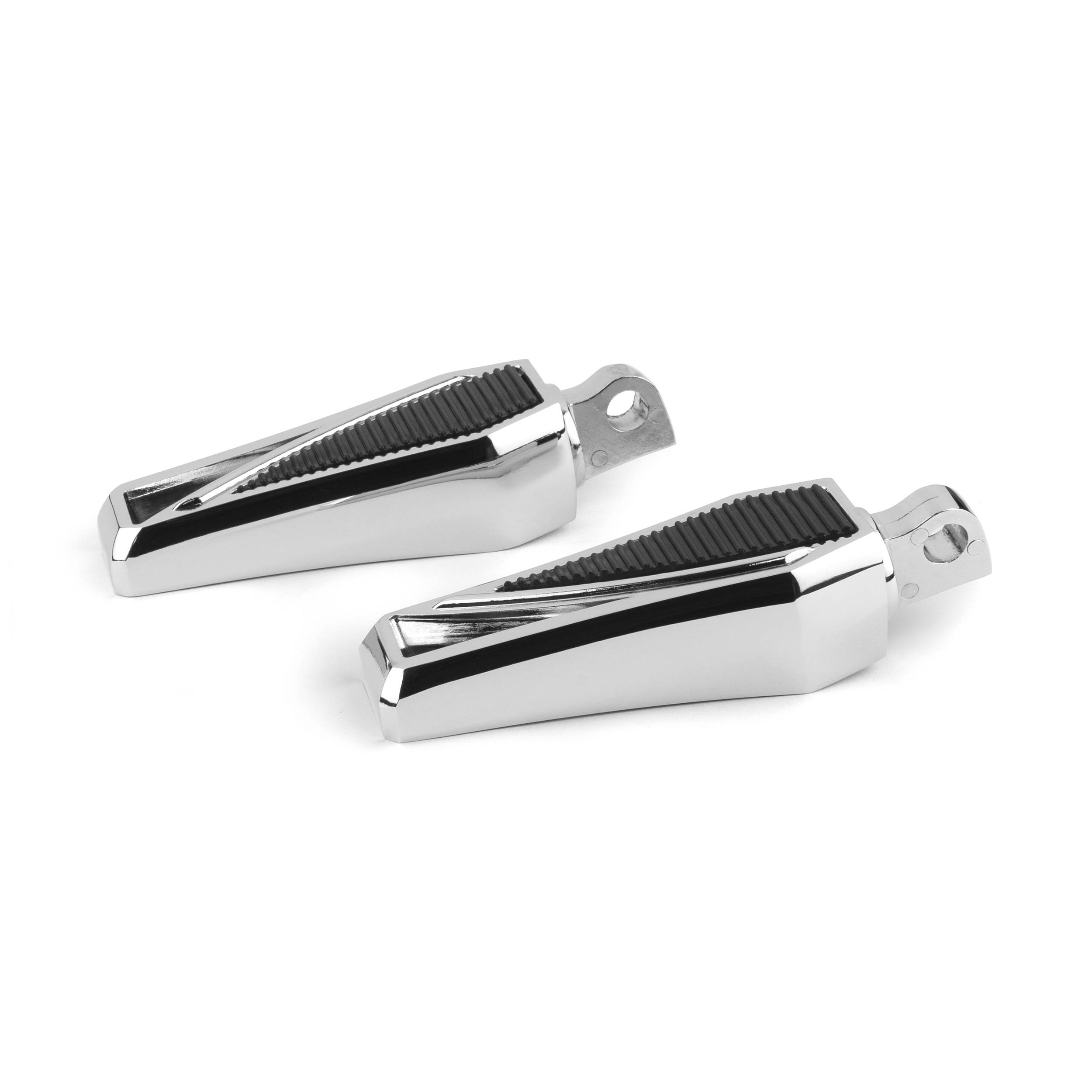 Krator Phantom Foot Pegs Footrest, 1 Pair, Chrome, Compatible with 1989-2022 Harley Davidson Electra Glide Ultra Classic FLHTCU