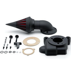 Krator Flat Black Spike Intake Air Cleaner Filter Kit Compatible with 2014-2015 Harley Davidson CVO Limited FLHTKSE