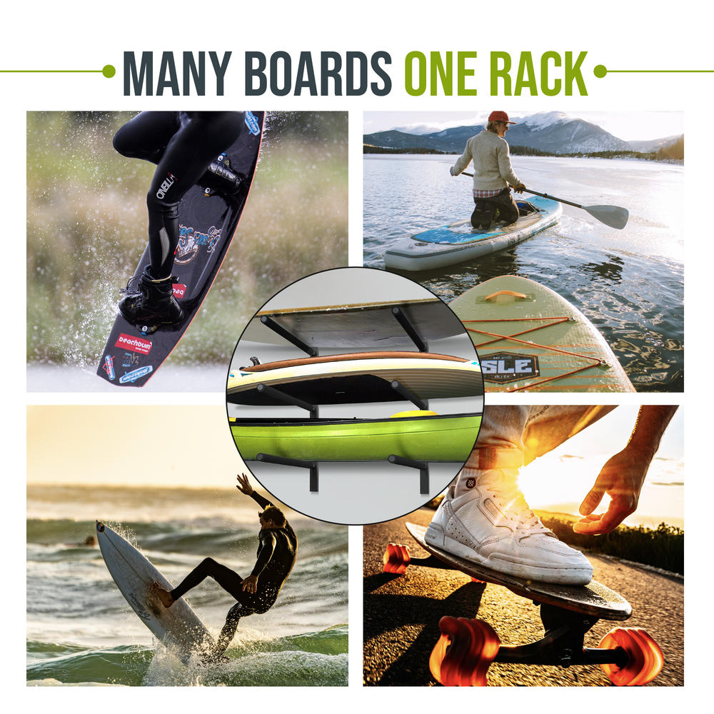 Venom Paddle Board Rack Wall Mounted 3 SUP Storage Rack, 3 Level ...